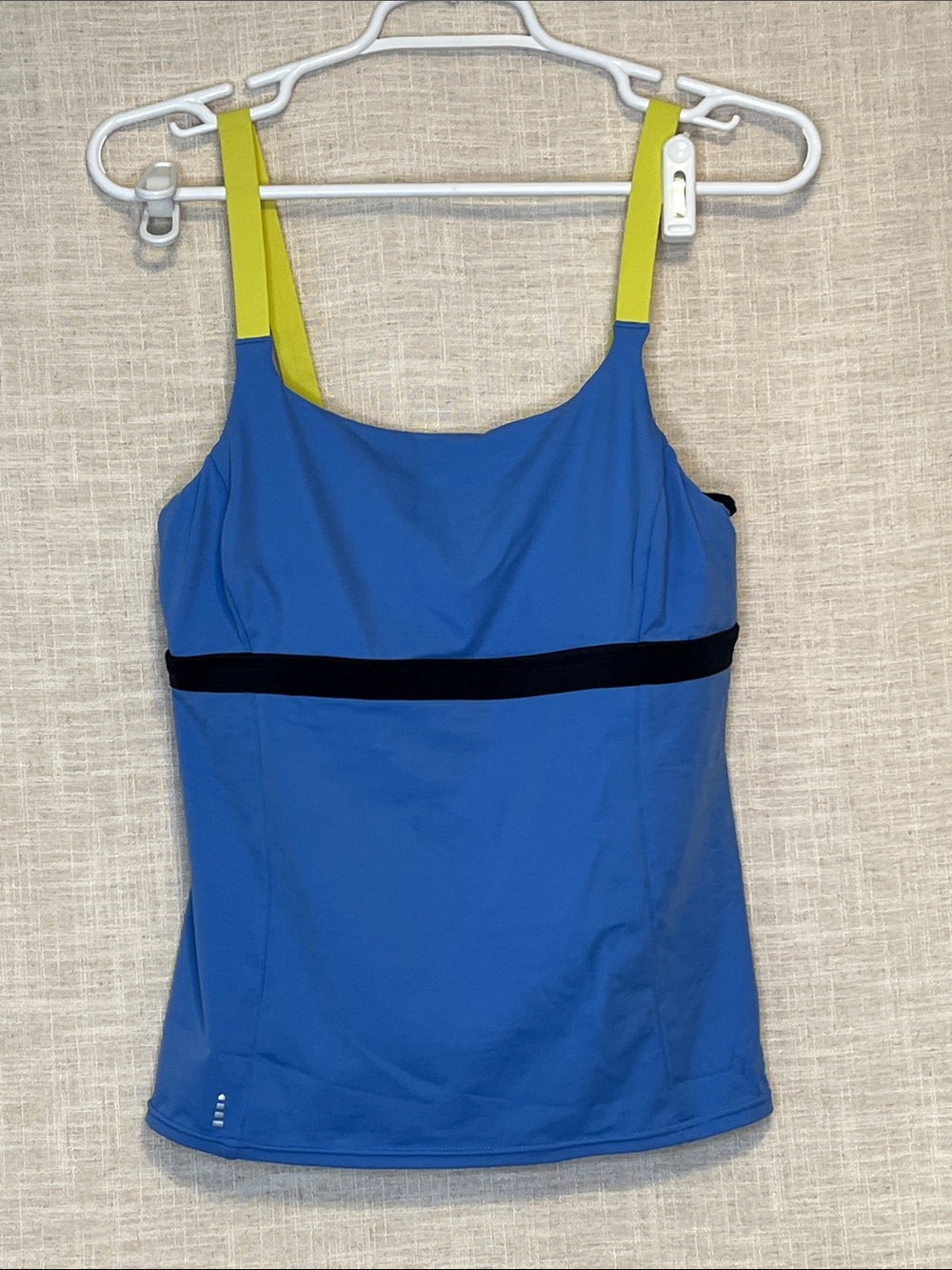 Lands' End Women's Activewear Nylon Square Neck Swim/Workout Tankini Top